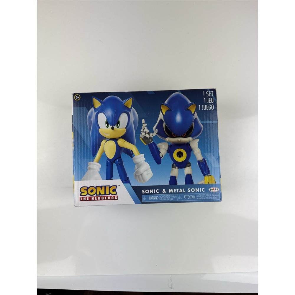 NEW RARE Jakks Pacific Sonic and Metal Sonic in HAND Sonic the Hedgehog